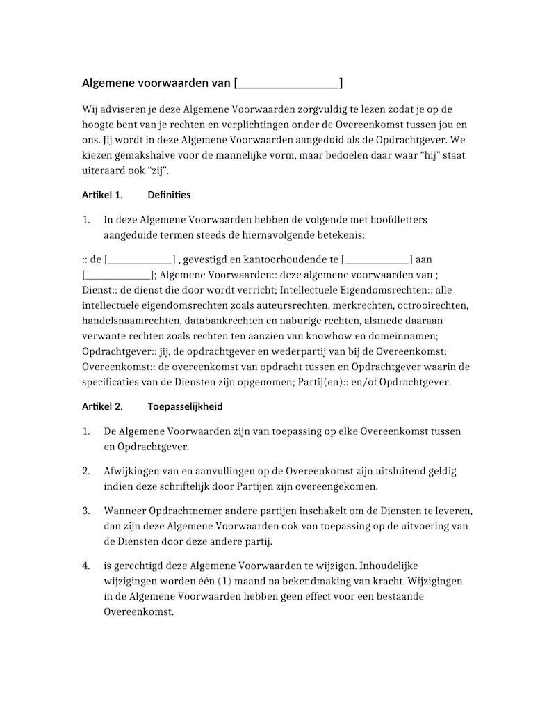 Voorbeeld van document, pagina 1